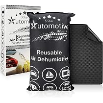 Deumidificatore Per Auto, Cuscino Deumidificatore Riutilizzabile Deumidificazione Dell Aria Dell Abitacolo 19x14x3 Cm Nero 5324