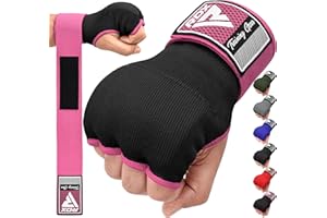RDX Gel Vendas Boxeo Guantes Interiores, 75cm Elástico Correa de Muñeca Soporte Cinta, Vendaje Envolturas Protector Wraps, Muay Thai MMA Kick Boxing Artes Marciales Puñetazos, Hombre Mujere