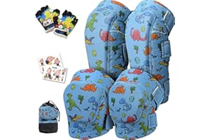 ‎SIMPLY KIDS Simply Kids Knieschoner Kinder - Innovativen Knie und Ellenbogenschützer Kinder mit Fahrradhandschuhe - Protektoren Kinder zum Laufrad, Fahrrad, Skateboard, Schoner Inliner