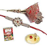 Somnath-crafthub Rakhi for Bhaiya and bhabhi Combo(Pack of 2), 1 Tilak Pack With Rakshabandhan Greet Card For Brothers…
