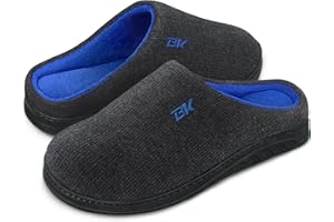 Bergman Kelly Men's Slippers - Two-Tone Cotton/Spandex - Non-Slip Indoor/Outdoor Men's House Shoes - Ranger Collection