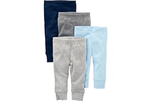 Simple Joys by Carter's Unisex Babies' Cotton Trousers, Pack of 4
