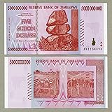 RBZ Zimbabwe 5 Billion Dollars banknote AB/AA 2008 P84 UNC Currency Bill …