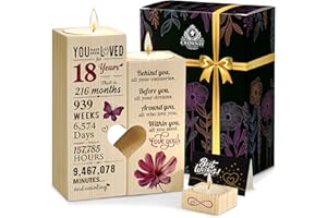 CROWNLY CRYSTAL CROWNLY® 18th Birthday Gifts for Girls Candle Holders Personalised Gifts for Women Decorations for Daughter Young Women