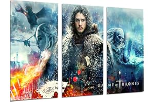 DKORARTE Tableau moderne photographique série Game of Thrones, Jon Neige, Jon Snow, Khaleesi, roi de la nuit, 97 x 62 cm, réf. 27304