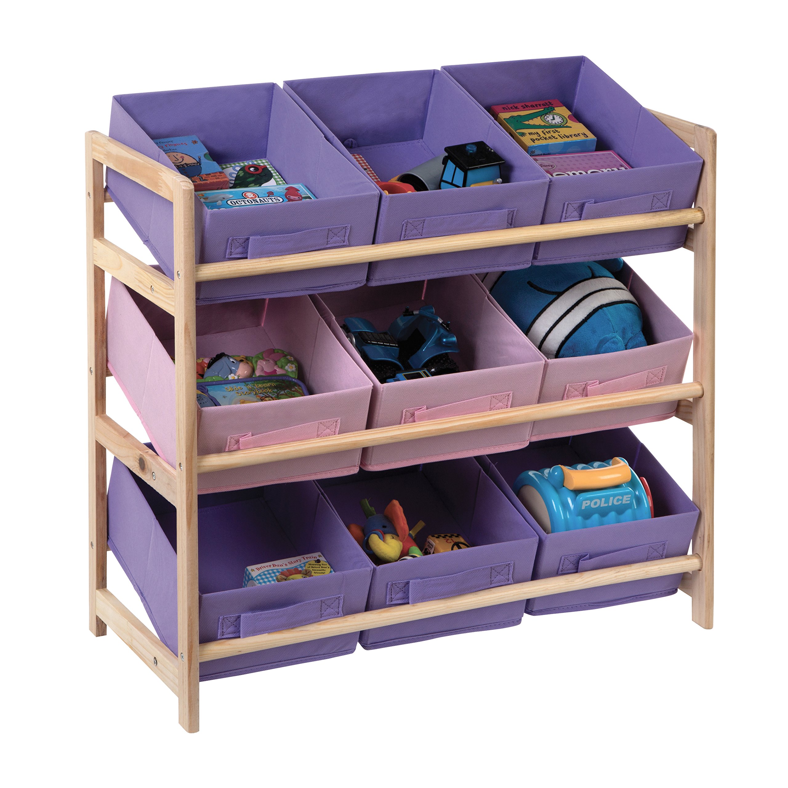 Storage Units Home 3 Tier Storage Unit With 9 Pastel Coloured