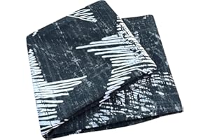 ‎WOLLHUHN Wollhuhn ÖKO Jungen/Mädchen Cooles Elastisches Stirnband/Haarband Bequem Jersey Baumwolle Viele Motive Kinder (Chalk Stars Schwarz/Weiß)