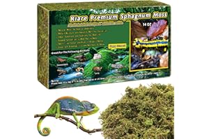 Riare sfagno Naturale di Alta qualità per rettili, Muschio Verde Vivo per terrari, schiusi, sfagni forestali, substrato per rettili, Serpenti, gechi (400g)