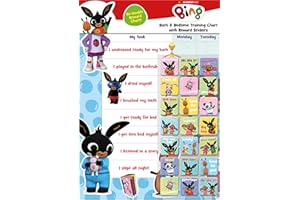 Paper Projects-01.70 CBeebies Bing Splashy Bath and Bedtime Reward/Incluye 56 Pegatinas Brillantes/Colorido gráfico se Limpia con un paño, Color Azul, 29.7cm x 42cm (01.70.30.015)