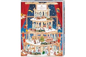 ‎NIEDEREGGER Niederegger Adventskalender Winter-Klassiker, modernes Design, gefüllt mit Niederegger Marzipan, 1er Pack (1 x 300 g)