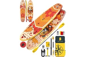 BAX ASTRONAVE Tavola da surf gonfiabile SUP completa paddleboard accessori pompa a mano pagaia regolabile borsa impermeabile