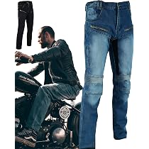Pantalon Moto Homologué OFzimTo - Jean Avec Armures CE, Hiver/Été, Homme/Femme