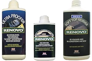 Renovo REN-KIT3-triple kit de Nettoyage Contient rénovateur Albums Douce/Douce Ultra Proofer/Soft Top Cleaner, Bleu de Toile