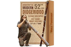 World Percussion USA Hand Crafted Modern Didgeridoo with Beeswax Mouthpiece - Loud!