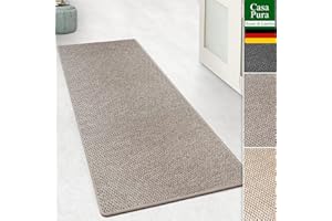 ‎CASA PURA casa pura Teppich Läufer für Küche, Flur & Wohnraum - Teppichläufer auf Maß in Sisal Optik - Meterware - Flurteppich - Küchenläufer - Wohnzimmer Teppich (Kalkuta, Taupe, 100x300cm (BxL))