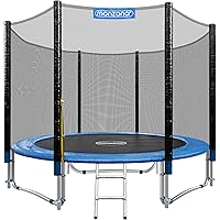 MONZANA® Trampolino Ø 183-427cm Set Completo Certificato ÜV Süd GS Tappeto Elastico Rete Sicurezza Trampolino Elastico