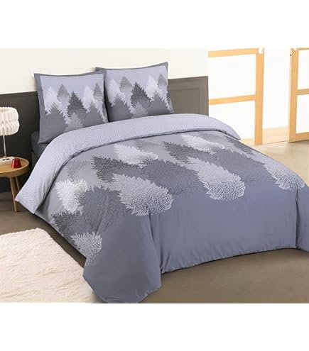 Copripiumino Matrimoniale In Flanella | Parure Set Completo Sacco Federe Tinta Unita Beige Naturale Copripiumini In Flanella - Foto 12