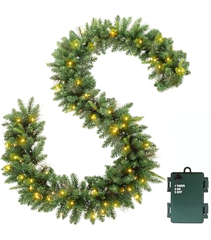 Kerstslinger met verlichting - 1,5 m LED Prelit kunstmatige slinger