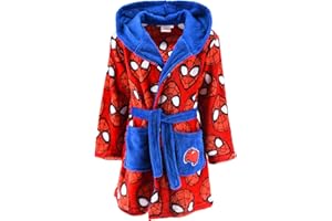 Marvel Spiderman Bata para Niños, Batin de Estar por Casa Infantil, Diseño Bata Polar Suave, Tallas 3 a 8 Años