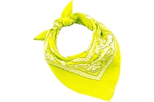 JOPHY & CO. Bandanas unisex 100% algodón con motivo paisley y un color, pañuelo para el pelo/cuello/muñeca/cabeza, COD.644