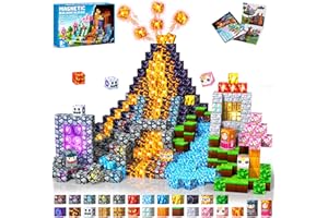 Pourbibi Magnetic Blocks-150 PCS Magnetic Building Blocks, Building & Learning Construction Toys for Montessori Birthday Gifts, Sensory Toys for Boys Girls Age 3 4 5 6 7 8 9 10