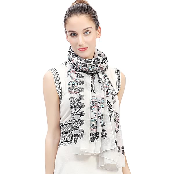 Freak Scene Sciarpa Quadrata In Cotone – Teschi Pirata 02 Nero/Bianco – Foulard Multiuso Per Travestimenti, Giochi, Decorazioni