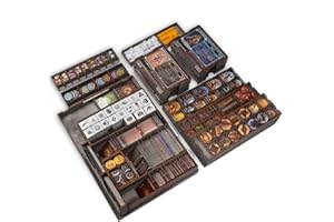 SMONEX Wooden Organizer Compatible with Gloomhaven Board Game - Box Suitable for Storage All Gloomhaven Expansions - Insert and Storage Suitable for Gloomhaven (Gray)