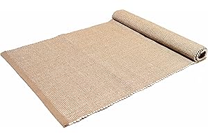 ARTE TAPPETI Easy - Alfombra de algodón, lavable, para baño y cocina, antideslizante, 55 x 180 cm, color beige