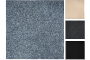 Vieshful Carpet Tiles Peel and Stick 50x50 cm, Self Adhesive Squares Carpet Floor Tile for Flooring Home Office Living Room Bedroom Commercial Apartment Light Gray 10 Pack