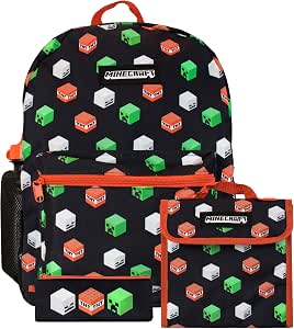 Minecraft Zaino per Bambini 4 Pezzi : Amazon.it: Valigeria