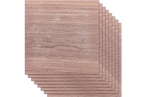 BENECREAT 8 Feuilles Feuille de Bois de Noyer, Planches de Placage Carrées en Bois Dur de 30x30 cm pour Projet de Bricolage en Bois, 0.5 mm D'Épaisseur