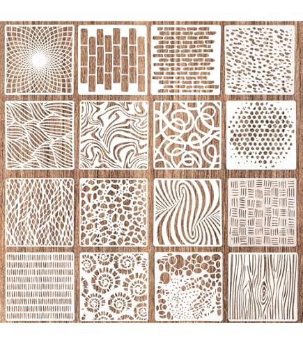 OOTSR 12 Stuks Schilderen Stencils Set voor Ambacht, 29 cm x 21 cm Plastic Art Template voor Schilderen Houten Muur Vloer Meubels Canvas Scrapbooking DIY, Herbruikbare Verf Levert Thuis Decor