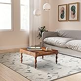 Amazon Brand - Solimo Miggel Square Coffee Table with Designed Legs (Solid Sheesham Wood, Natural Finish)