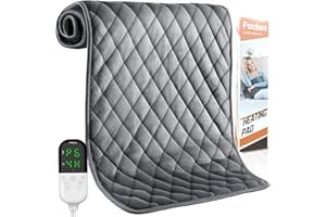 ‎YUZONC Heizkissen mit Abschaltautomatik, 80 x 40cm Wärmekissen mit 6 Temperaturstufen, Extra großes elektrisches Heizkissen für Rücken, Nacken, Schulter, Bauch und Knie, Maschinenwaschbar