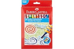 FABER-CASTELL 120004 - Pastelli a cera, ruotabili, confezione da 24 pezzi