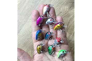 Addsomebling 10X Micro mini tiny small light shallow dive trout perch fishing lures UK