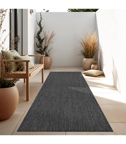 Ikea MORUM Teppich Flachgewebe In/Outdoor 200x300 cm dunkelgrau