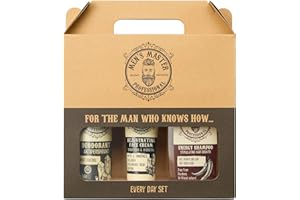 ‎MEN'S MASTER Men's Master 3-teiliges Every Day Set für Männer | Antitranspirant Deodorant 24 Stunden | Verjüngende end Anti-aging Creme Männer | Stimulierendes Shampoo | Gesichtspflege Männer | Geschenkset für Ihn