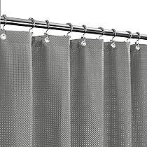 AooHome 72x66 Inch Short Shower Curtain Liner - Waterproof Fabric With Weighted Hem