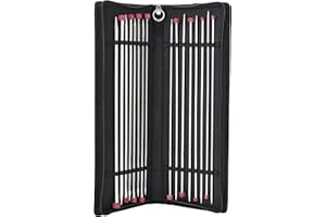 KnitPro Set Jackenstricknadeln Nova cubics Kunstlederetui 3,50-8,00 mm 35 cm 8 Paar, Gold