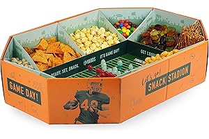 40YARDS Snack Stadium de football américain - Grand stade de snack XXL (61 x 43 cm) : Super comme décoration pour une fête de Football Bowl ou comme cadeau (réutilisable)