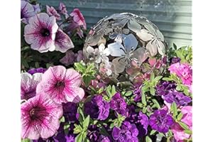 Jürgen Bocker Gartenambiente Decorative Ball Flower Stainless Steel Matt Brushed Decorative Ball (15 cm)