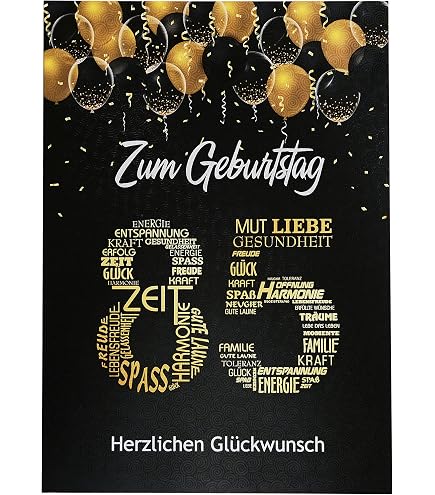 Große Geburtstagskarte A4 – Mit Viel Platz Zum Schreiben, Inkl. Umschlag (für 85 Jahre)