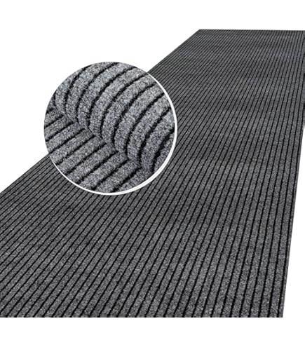 ANRO Schoonloopmat Mischa Tapijtloper, Per Meter, Antislip En Op Maat Te Snijden Voor Binnen Buiten Deurmat Hal Commercieel Kantoor Horeca Kelder Zwart 500 X 100 Cm 2562041076