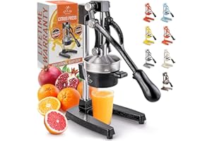 Zulay Presse-agrumes professionnel – Presse-agrumes manuel et presse-agrumes – Presse-citron en métal – Presse-agrumes manuel de haute qualité et très résistant