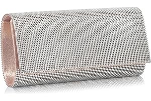 MICHELLE MOON Handtasche Damen Klein Elegant | Abendtasche Clutch Gold für Hochzeit, Party und besondere Anlässe | Handtasche Damen mit abnehmbarer Schulterkette