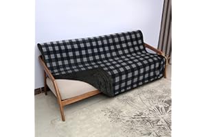 Catalonia Classy Waterproof Bed Blanket, Washable Sofa Couch Cover Bed Protector, Fleece Warm Sherpa Throw Blanket for Boating Camping Car Seat 203 x 152cm Grey Plaid