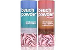 Beach Powder, 1 x Original Beach Powder (100g), 1 x Beach Powder Shimmer (85g) | Removes Sand Effortlessly for Wonderfully Smooth Skin | Beach Skin Care - Eco-Friendly, Allergen-Free, Talc Free