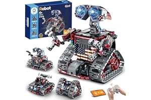 Sillbird Technic Robots Télécommandé pour Enfants, Robotique de Course RC 4 en 1, Jouets de Construction à Programmation Créative, Idées Cadeaux pour Garçons et Filles âgés de 8 à 12 Ans