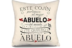 Aosumin Este Cojín para el Mejor Abuelo del Mundo - Funda de Cojín Regalo Divertido para el Día del Padre y del Abuelo